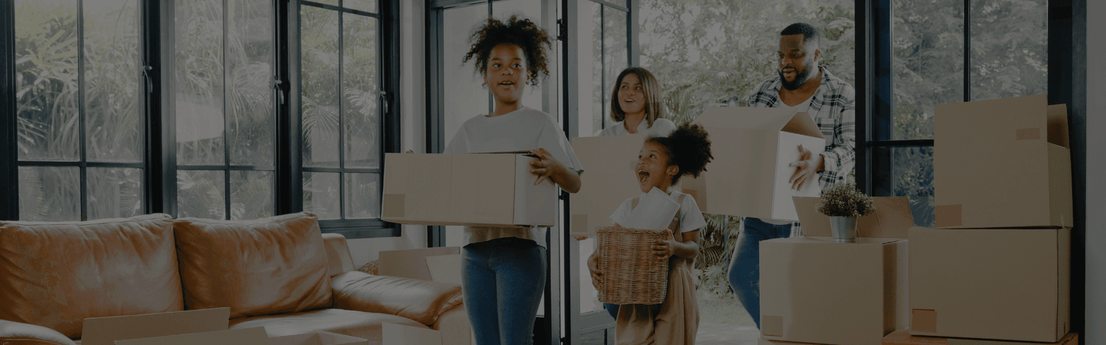 family moving into new home
