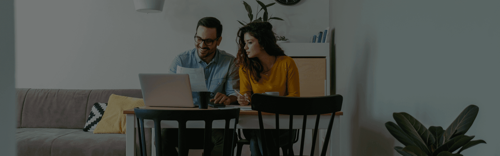 couple with computer